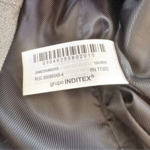 Zara Metal Button Gray Semi Cropped Blazer Size XS - Picture 12 of 12